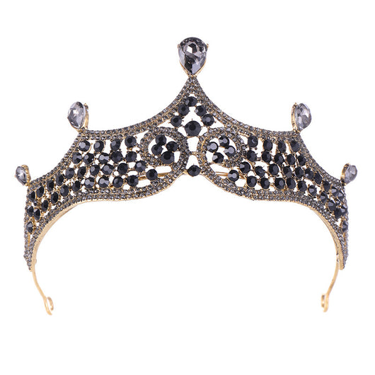 Corona Decorativa Barroca Negra Realeza Matrimonial - Image 5