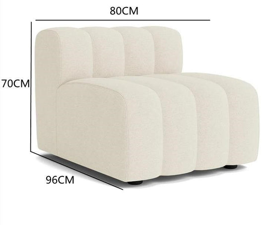 Sofá Curvo de Terciopelo de Cordero - Combinación Modular - Image 7