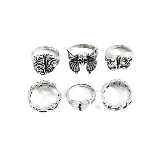 Anillo Calavera Hueca con Cerebro Necronomicón - Diseño Vintage Exagerado para Hombre - Image 3
