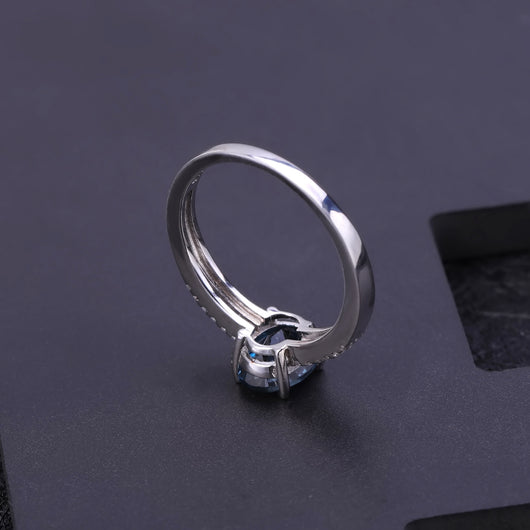 Anillo de Topacio Natural con Plata S925 y Cristal - Image 4