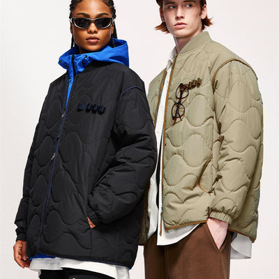 Chaqueta Acolchada de Algodón Japonesa con Patrón Rombo - Image 16