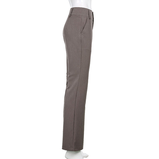 Pantalones Casuales Acampanados Cintura Baja para Mujer - Image 7