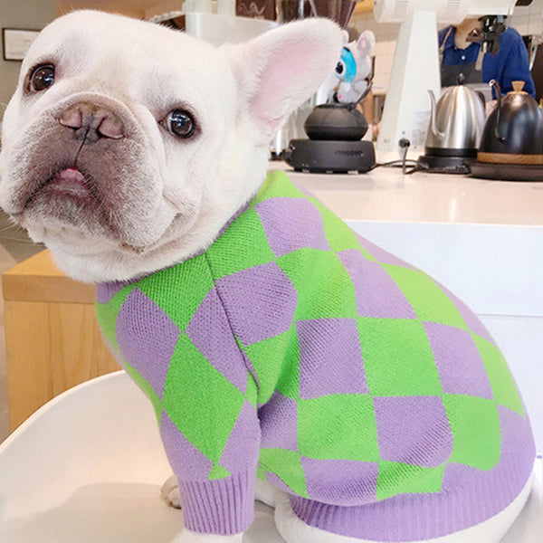 Suéter a Cuadros para Perros - Abrigo Elegante y Cómodo