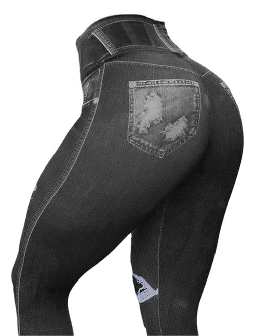 Pantalones Deportivos de Cintura Alta para Yoga y Ciclismo - Image 2