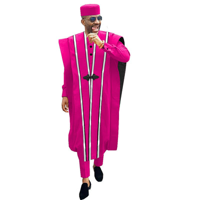 Vestido Étnico Africano Bordado de Cuatro Piezas - Image 2