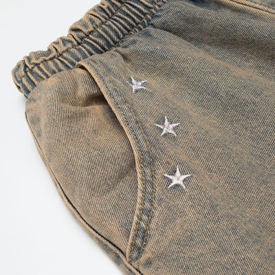Shorts de Mezclilla con Parche Bordado Pentagrama para Hombre - Image 13