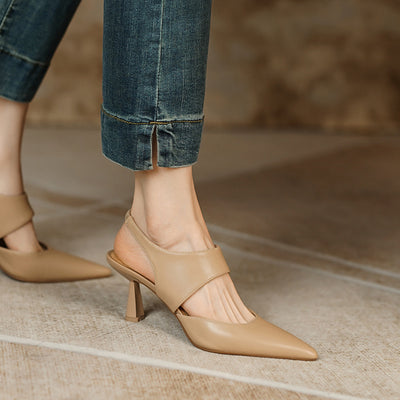 Zapatos Stiletto Puntiagudos con Detalles Calados - Elegancia Profesional - Image 9