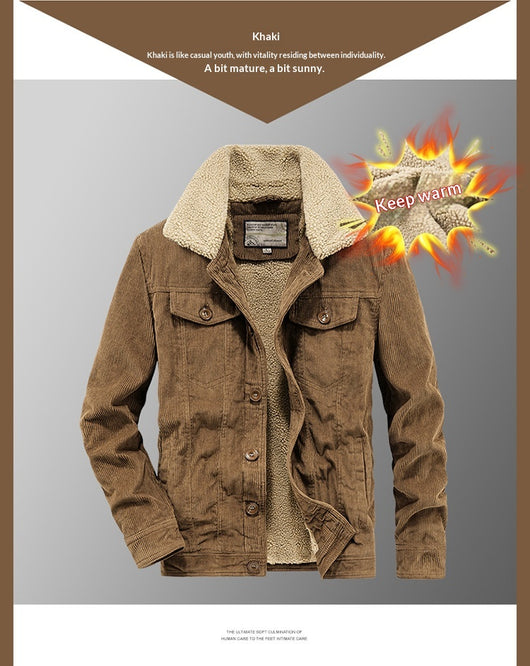 Abrigo Acolchado de Algodón con Forro Polar para Hombre - Image 13