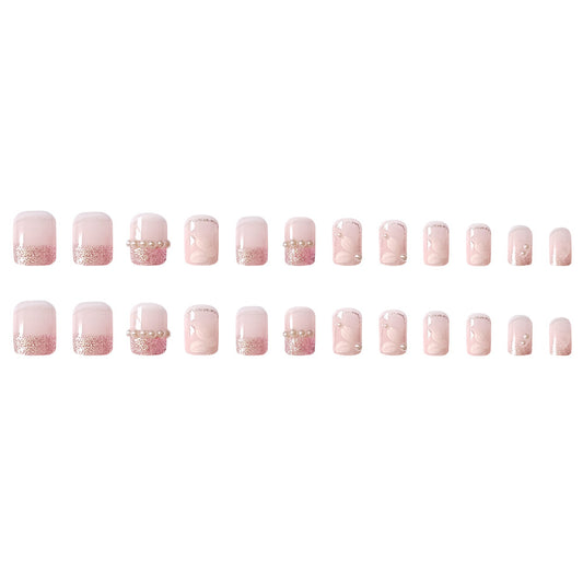 Uñas Postizas Adhesivas Perla Camelia - Diseño Montaña Verano - Image 2