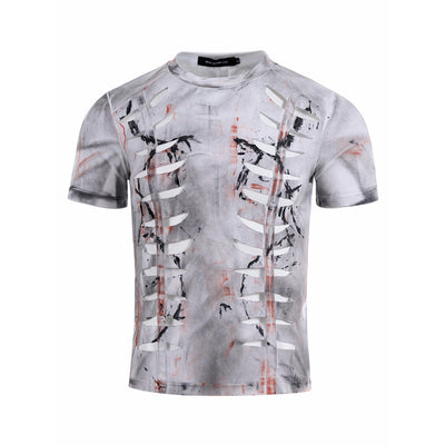 Playera Ajustada con Recortes Hueco para Hombre - Manga Corta Elástica - Image 8