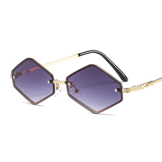 Gafas de Sol sin Marco con Protección UV y Diseño Geométrico Diamante - Image 16