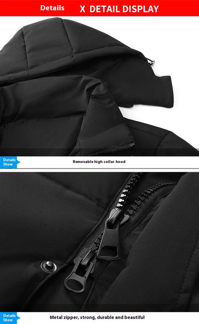 Abrigo Largo de Plumón de Pato Blanco para Hombre - Chaqueta Térmica Reforzada - Image 31