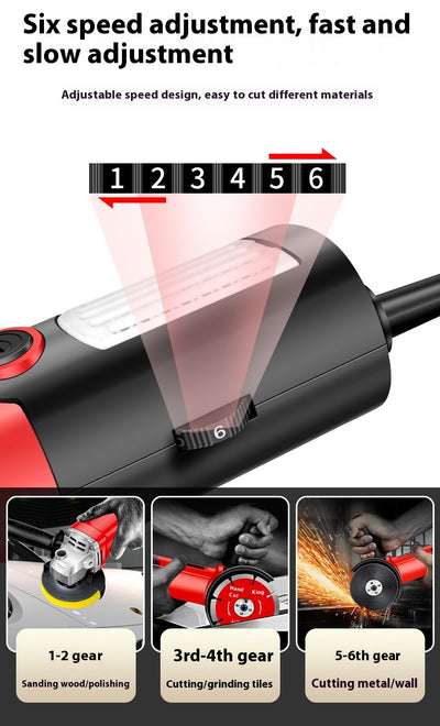 Amoladora Angular Eléctrica Profesional con Disco de Corte y Pulido - Image 11