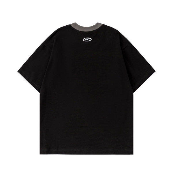 Camiseta Unisex Estilo Universitario con Letras de Colores Coordinados