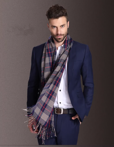 Bufanda Escocesa para Hombre Invierno Cálida Estilo Europa - Image 33