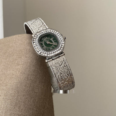 Reloj de Cuarzo Retro Lujo Minimalista con Cristales Brillantes - Image 2