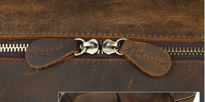 Bolso Viajero de Cuero Crazy Horse Vintage para Hombre - Gran Capacidad - Image 16