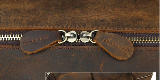 Bolso Viajero de Cuero Crazy Horse Vintage para Hombre - Gran Capacidad - Image 16