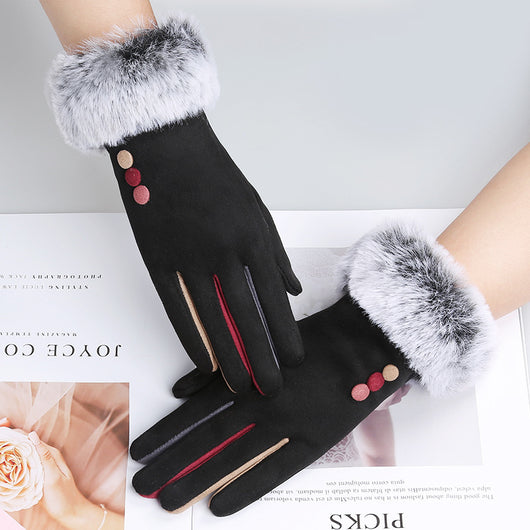 Guantes Cálidos de Gamuza para Invierno con Función Táctil - Image 7