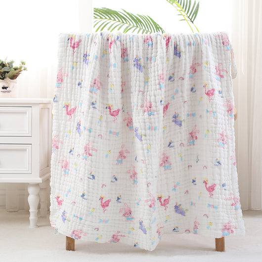Toalla de Baño para Bebé con Acolchado Seersucker de Seis Capas - Image 18