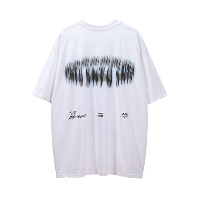 Camiseta Estampada de Manga Corta con Diseño Abstracto para Hombre - Image 11