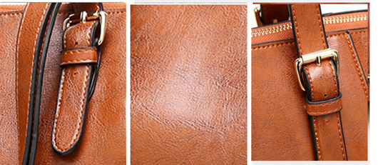 Bolso Tote de Cuero Encerado para Mujer - Gran Capacidad - Image 10