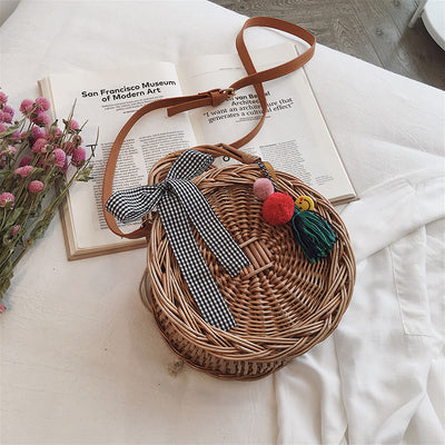 Bolso Bandolera de Mimbre Tejido - Elegancia Artesanal en un Solo Hombro - Image 20