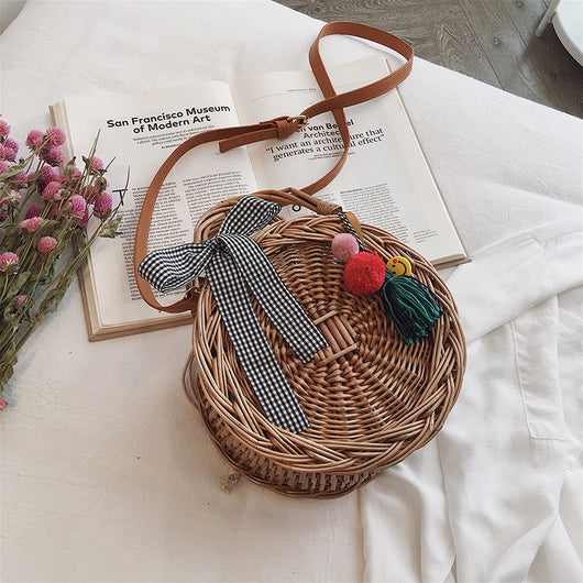 Bolso Bandolera de Mimbre Tejido - Elegancia Artesanal en un Solo Hombro - Image 20