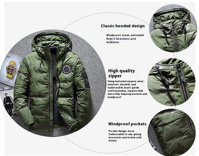 Chaqueta de Plumón Camuflada Impermeable Slim Fit para Hombre - Image 9