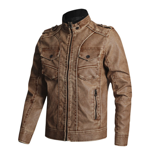 Abrigo de Cuero PU Grueso para Hombre - Estilo Casual Moderno - Image 7