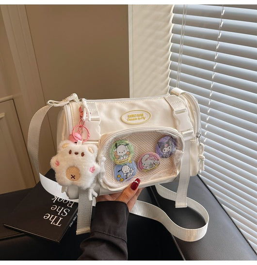 Bolsa Crossbody Transparente Estilo Preppy - Image 4