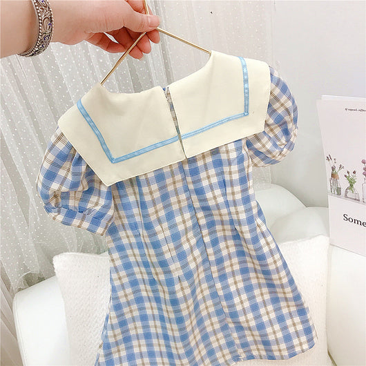 Vestido Escolar Coreano para Niñas - Falda Cuadriculada Estilo Princesa - Image 4