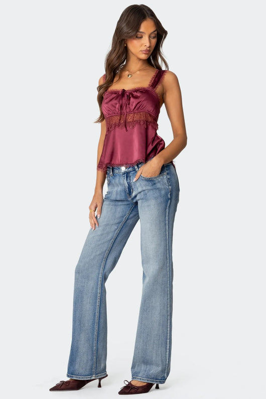 Blusa Camisola con Encaje y Tirantes Finos - Image 21