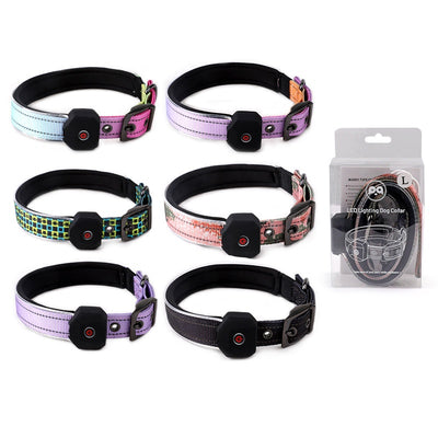Collar Luminoso USB para Perros con Banda Reflectante y Impresión LED - Image 5