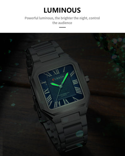 Reloj de Cuarzo Impermeable para Hombre con Números Romanos y Correa de Acero Inoxidable - Image 19