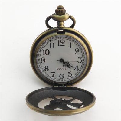 Reloj de Bolsillo Vintage con Diseño de Pájaro y Flecha Antiguo - Image 15