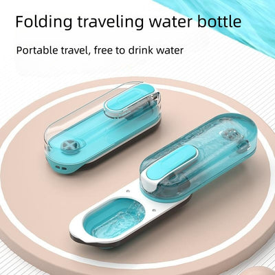 Botella de Agua Portátil para Mascotas con Bebedero Plegable