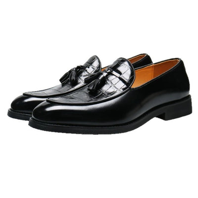 Zapatos de Cuero Estilo Británico Punta Fina Slip-On para Hombre - Image 5