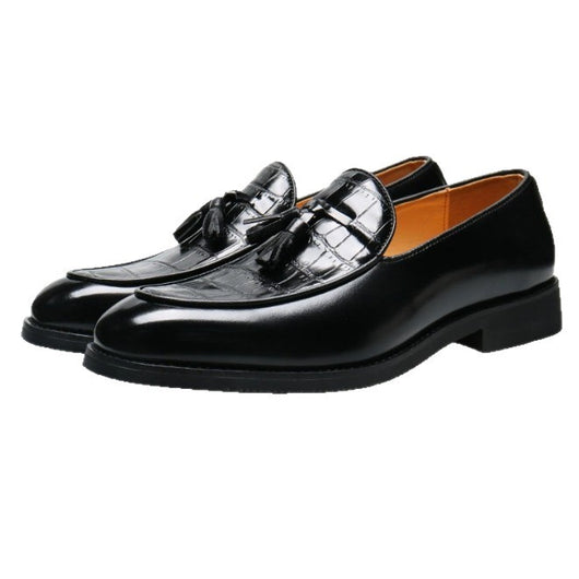 Zapatos de Cuero Estilo Británico Punta Fina Slip-On para Hombre - Image 5