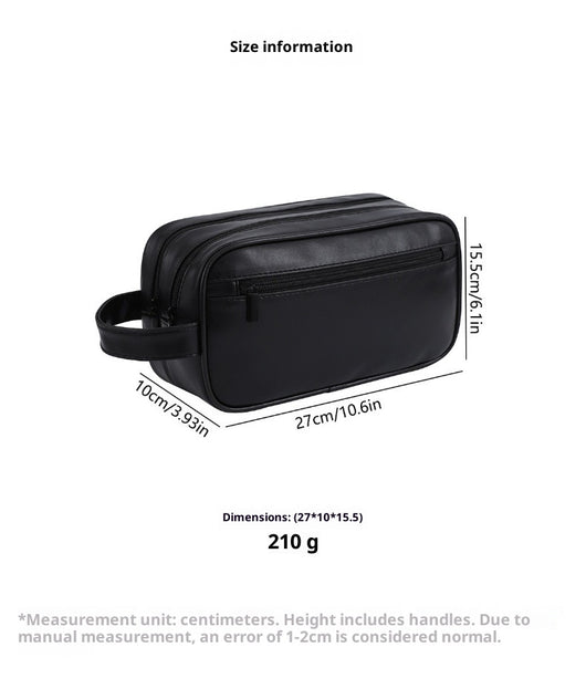 Bolsa de Aseo Viaje Doble Compartimento Cuero PU Hombre - Image 6