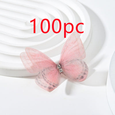 Diadema Tocado Mariposa con Malla Floral Doble Capa Diamante - Image 12
