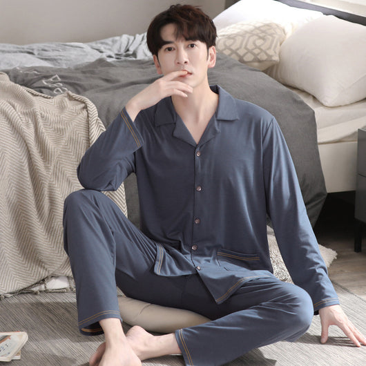 Pijama Cardigan Modal para Hombre - Conjunto Casual de Descanso - Image 7