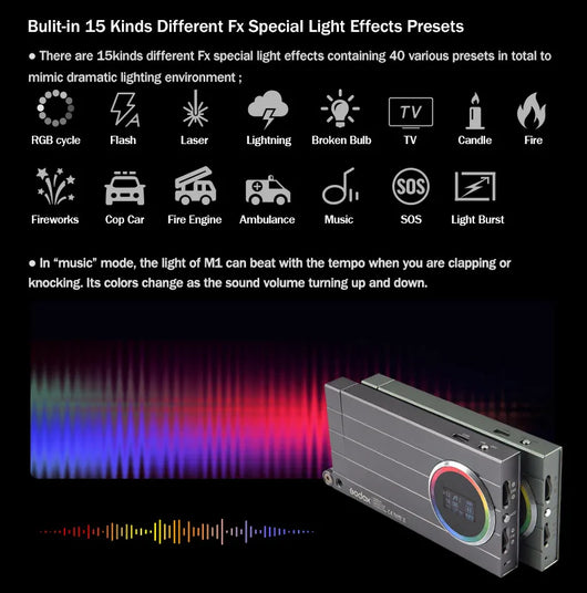 Luz RGB Portátil para Fotografía - Efectos de Color Completo - Image 8
