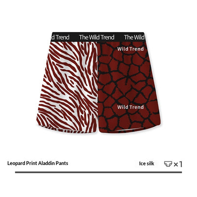 Pantalones Aloha de Seda de Hielo con Estampado Leopardo para Casa - Image 8