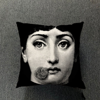 Funda de Almohada de Algodón y Lino para Sala de Estar