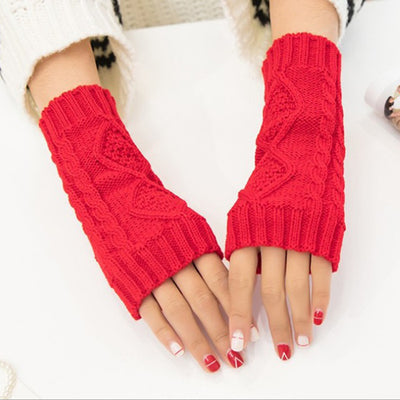 Guantes sin dedos con patrón de diamantes - Image 5