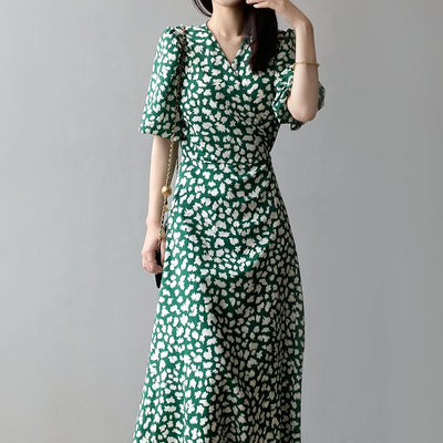 Vestido Escote V Floral Bosque Francés para Mujer Verano - Image 6