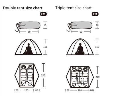 Tienda de Campaña Ultraligera Impermeable 20D para Camping Portátil - Image 16