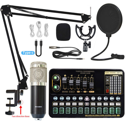 Kit de Tarjeta de Sonido para Transmisión en Vivo con Micrófono Condensador - Image 7