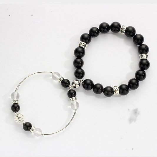 Pulsera de Pareja en Plata Esterlina Gravity